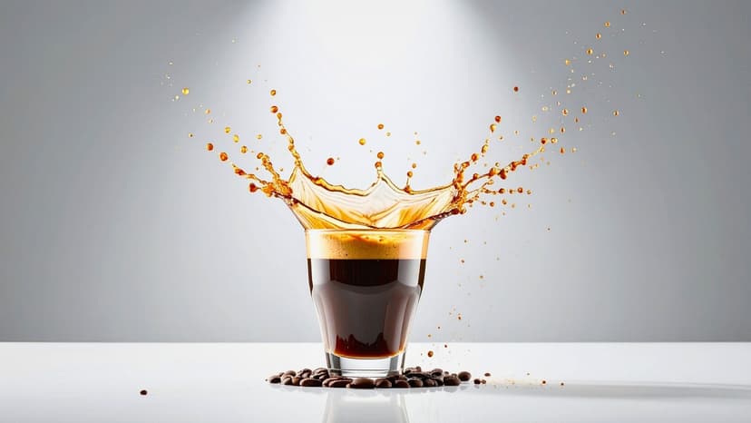 splash of coffee in a cafe in america