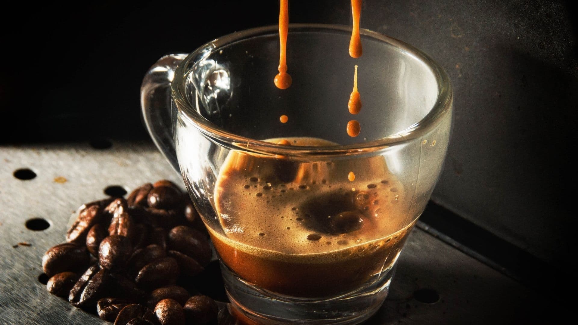 espresso in the glass