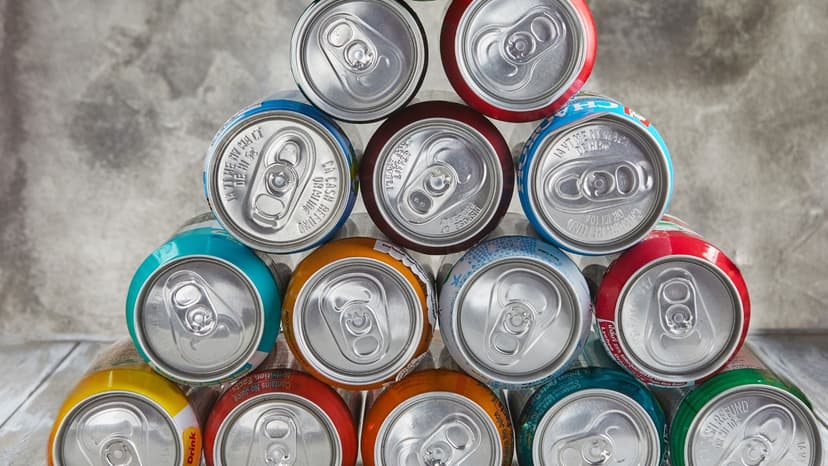 thc canned beverages stacked up